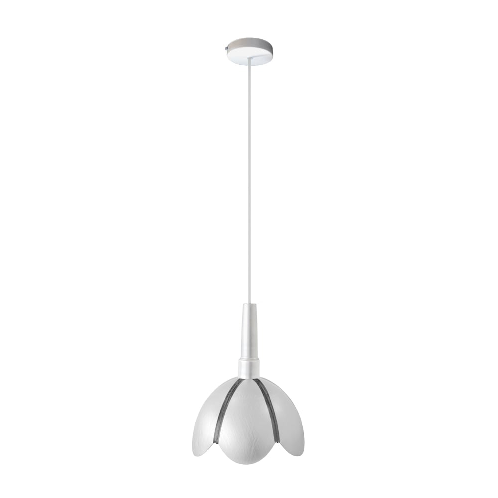 Suspension métal cable cloche blanc D25cm — vue 4