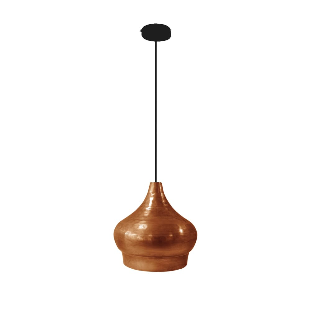 Suspension métal cable minarete cuivre D22cm — vue 4