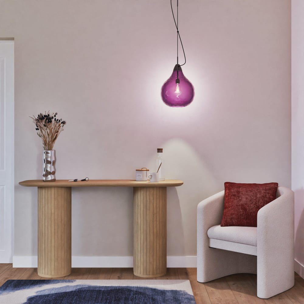 Suspension métal cloche lilas D30cm — vue 3