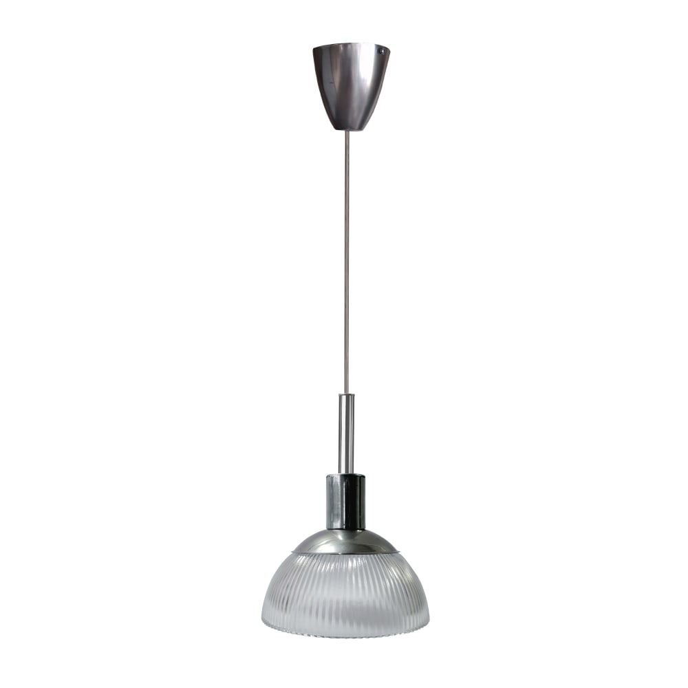 Suspension métal cable demi-boule chromé D20cm — vue 4