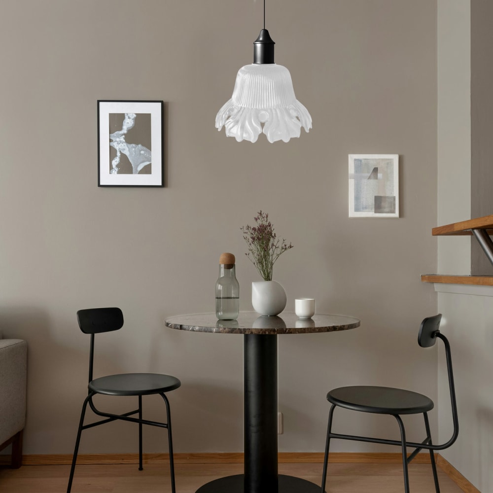 Suspension métal cable tulipe noir D23cm — vue 3
