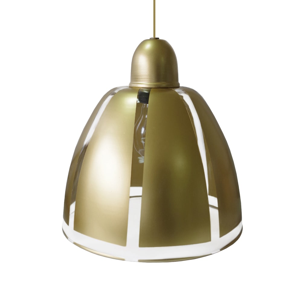 lampara de suspension  vidrio oro d29 cm