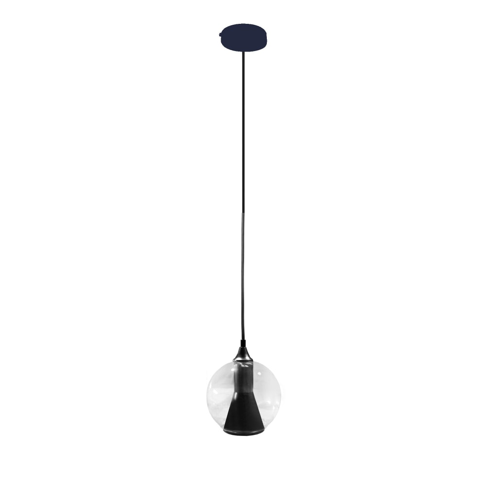 Suspension métal cable asymétrique noir D18cm — vue 4