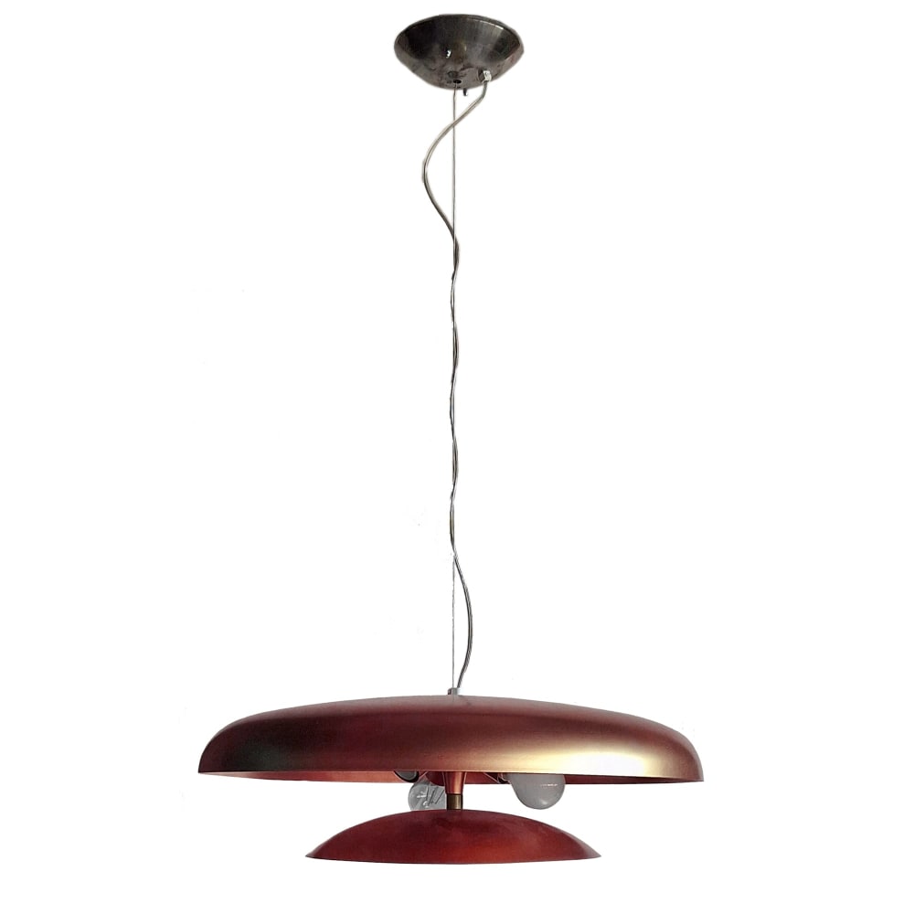 Suspension métal cable ronde cuivre D64cm — vue 4
