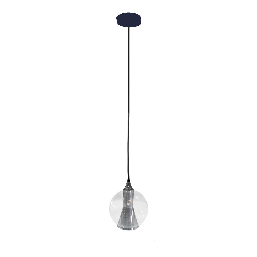 Suspension métal cable asymétrique crhoméD18cm — vue 4