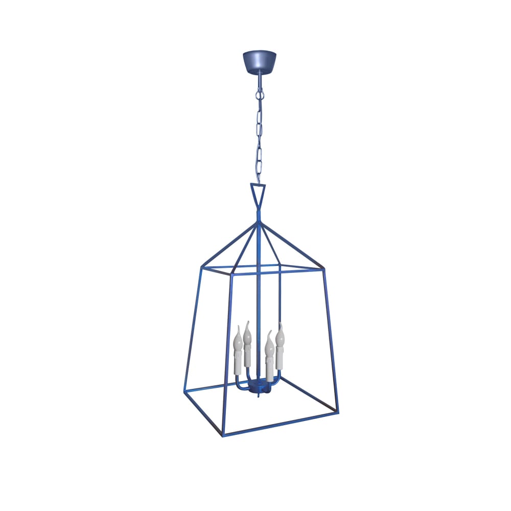 Suspension métal cable carré bleu D0cm — vue 4