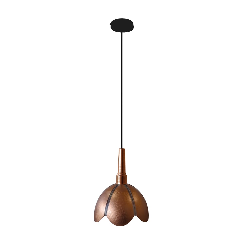 Suspension métal cable cloche cuivre D25cm — vue 4