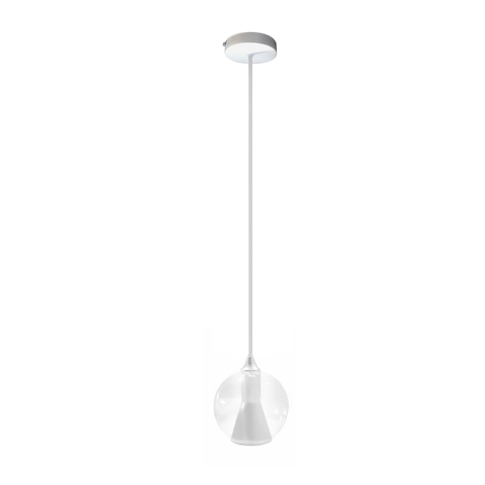 Suspension métal cable asymétrique blanc D18cm — vue 4