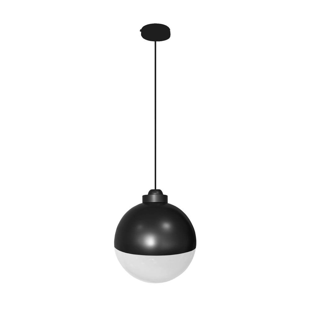 Suspension métal cable globe noir D35cm — vue 4