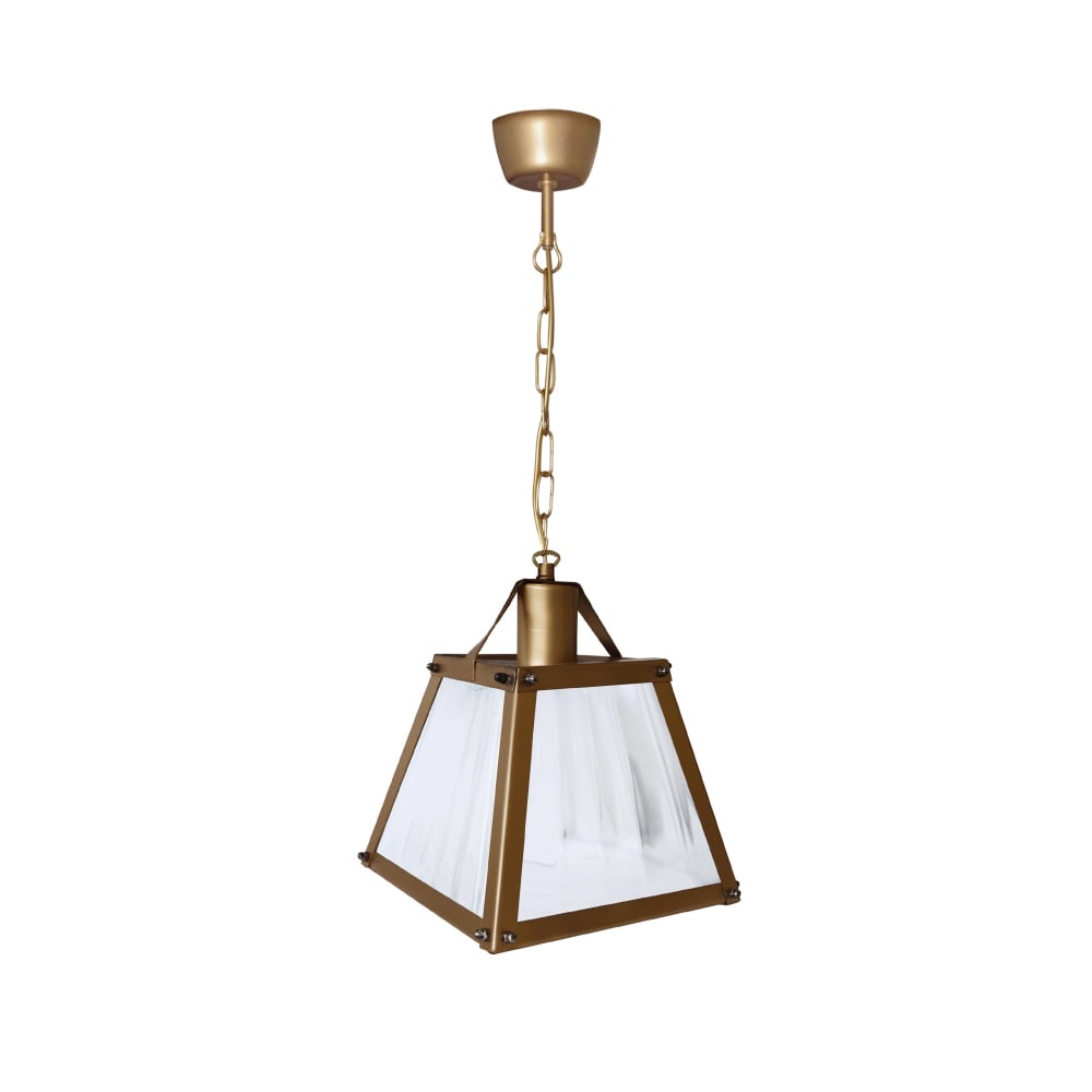 Suspension métal cable carré bronze D20cm — vue 4