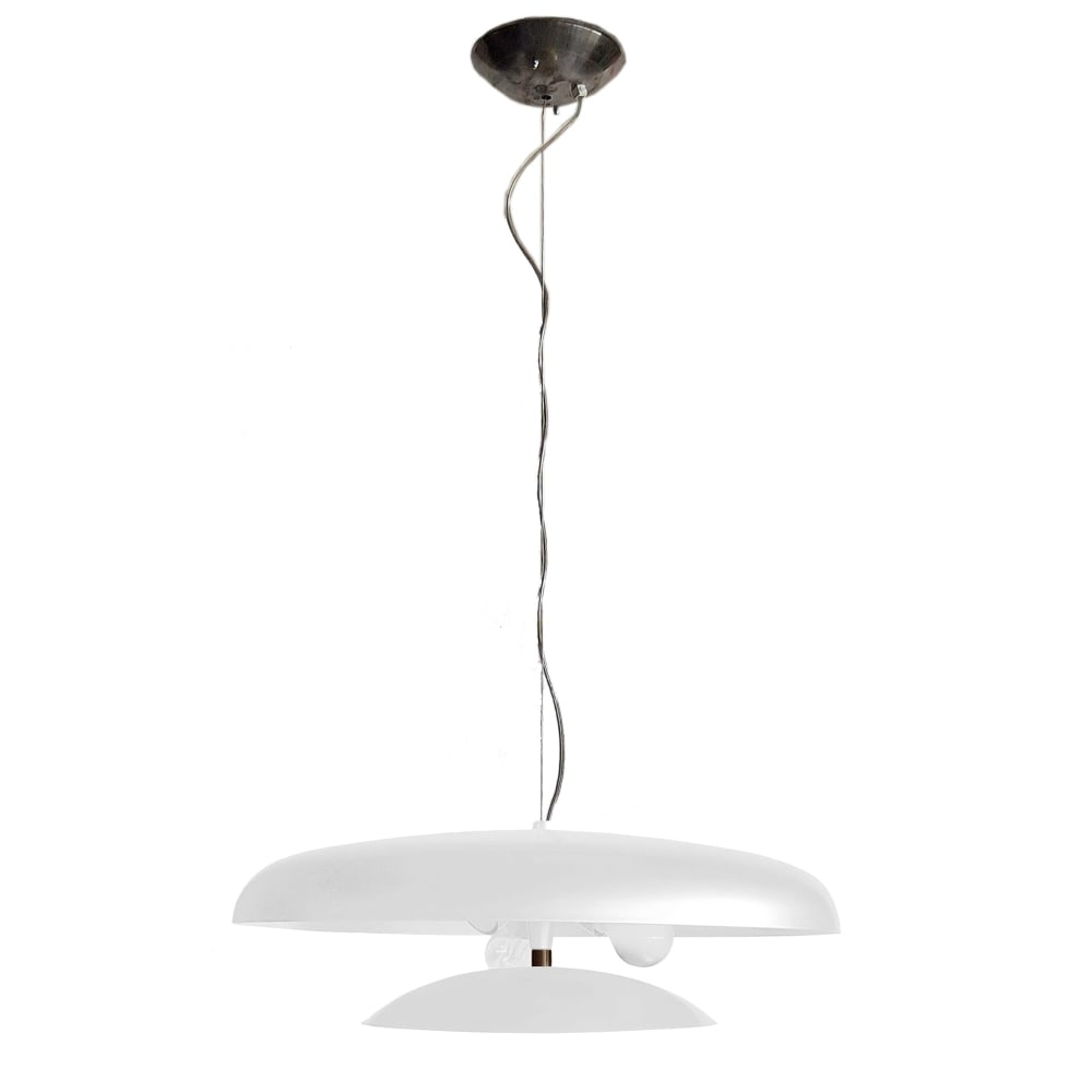 Suspension métal cable ronde blanc D64cm — vue 4