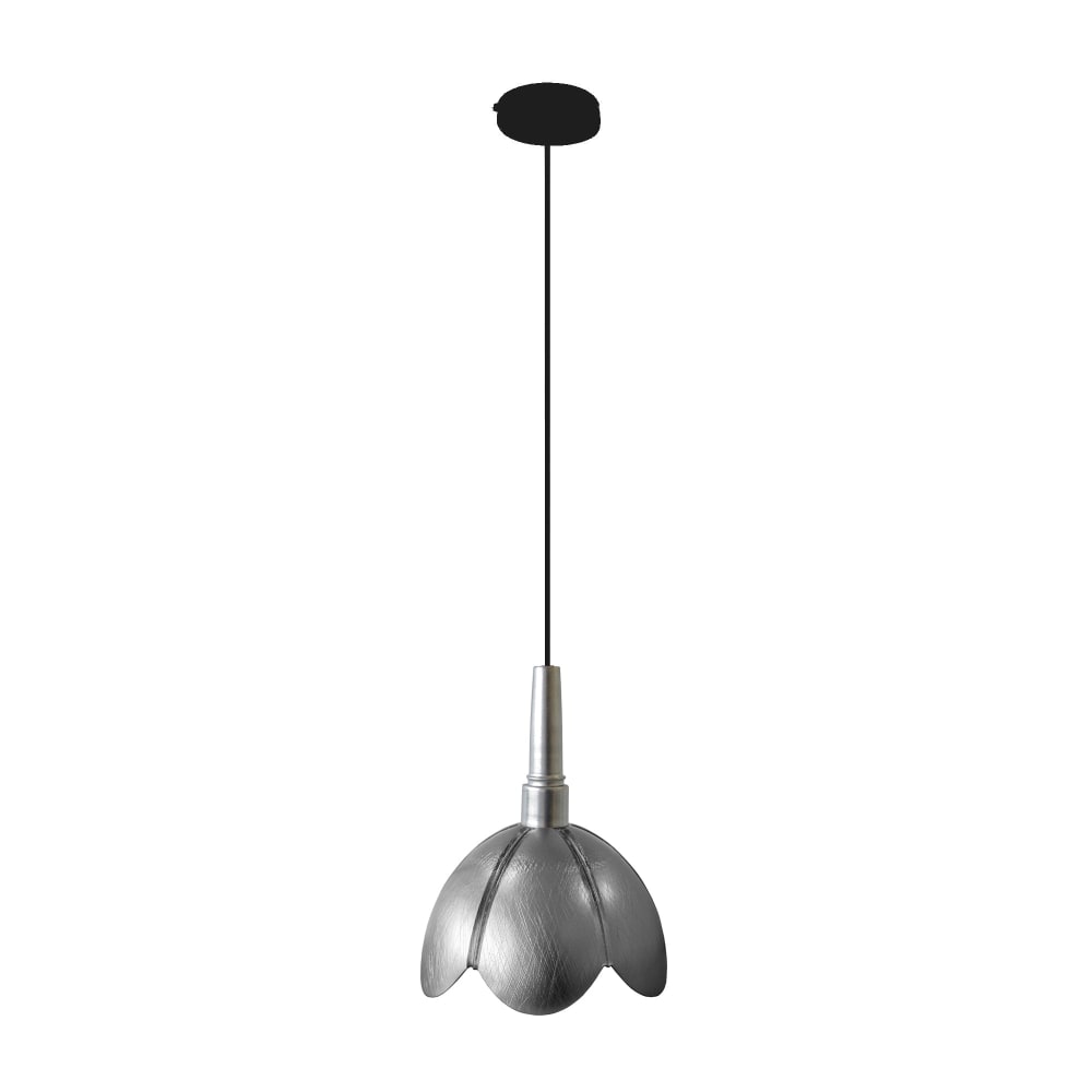 Suspension métal cable cloche chromé D25cm — vue 4