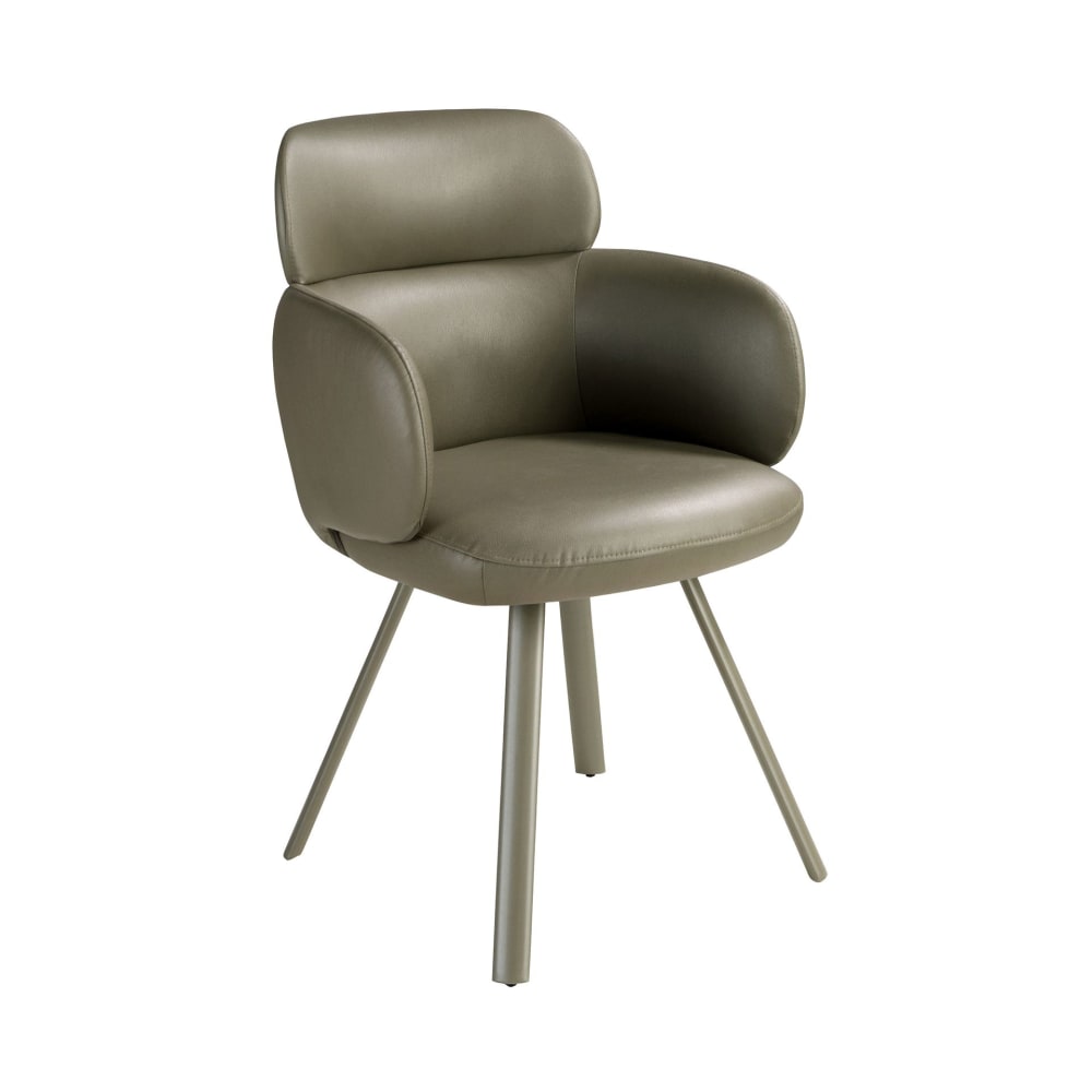 chaise pivotante en similicuir