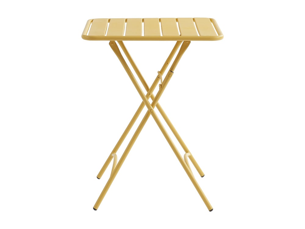 Mesa jardín acero mostaza