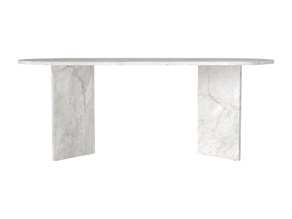 Table à manger 8 personnes - marbre blanc