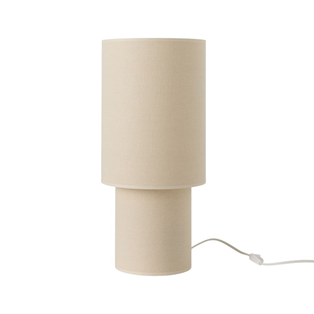 Lampe à poser en tissu crème