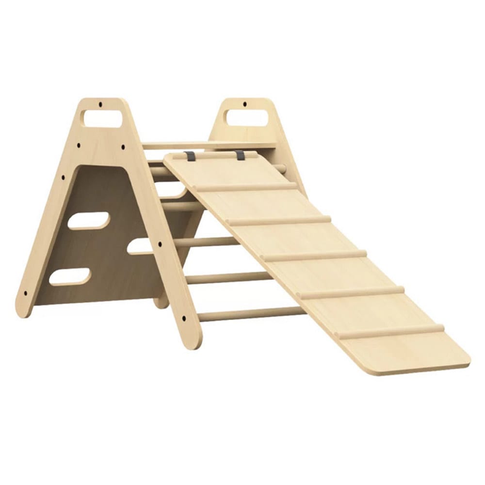 MAMATOYZ Wanddreieck 6+ Rutsche Pikykay 24+ Beige Öko-Tex Zertifikat Holz