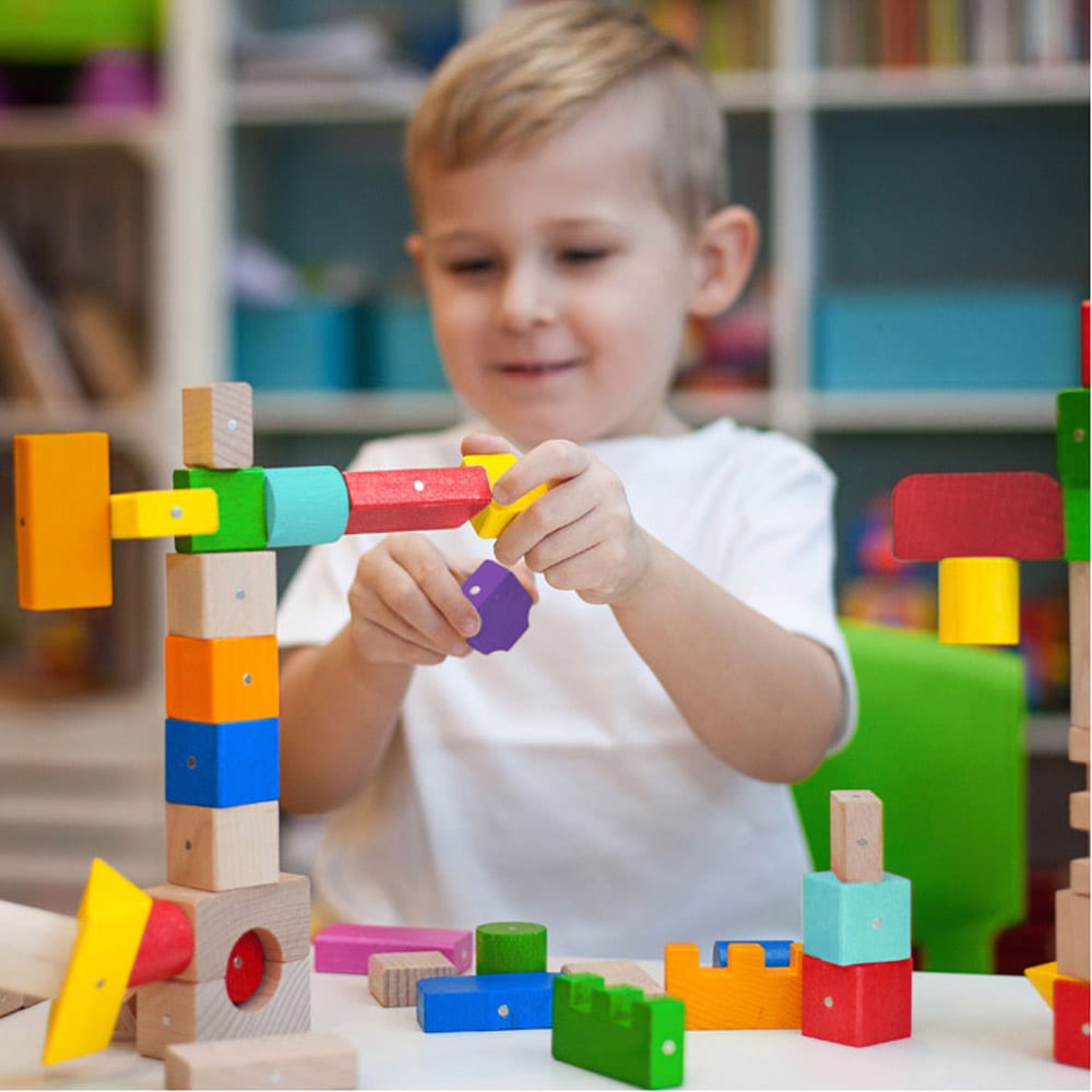 Micro Giraffe Set Mit 10 Magnetischen Holzfiguren - Maisons Du