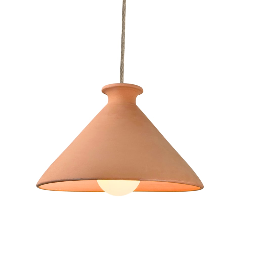 Suspension en terre cuite naturelle D.25cm