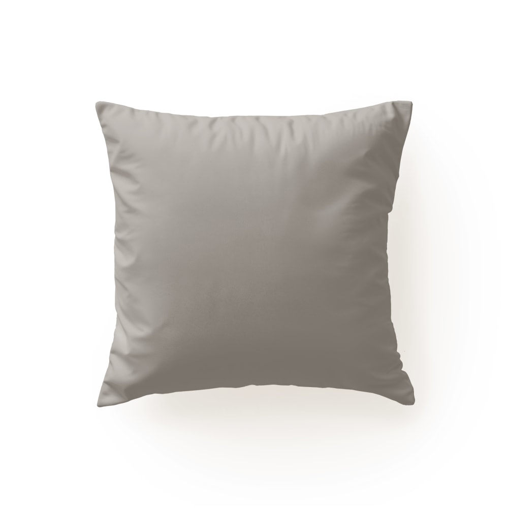 Taie de coussin coton 200 fils taupe 65x65 cm