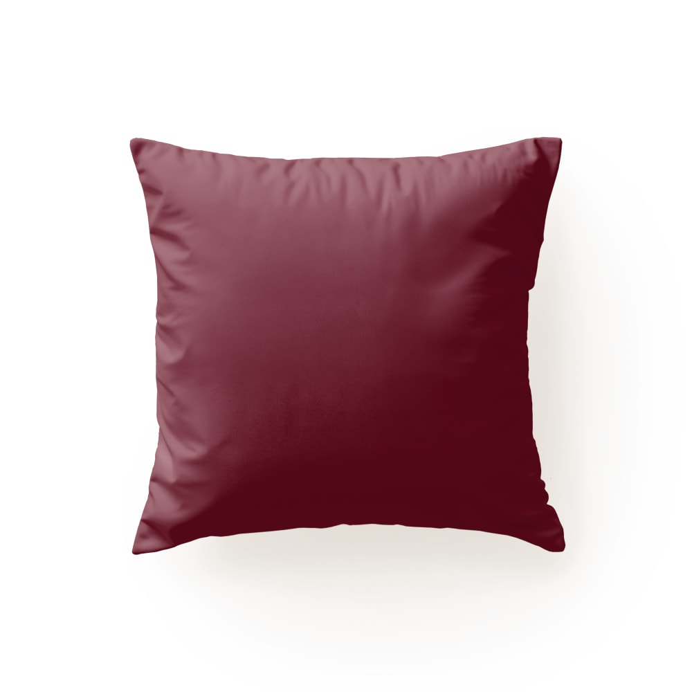 Taie de coussin coton 200 fils bordeaux 65x65 cm