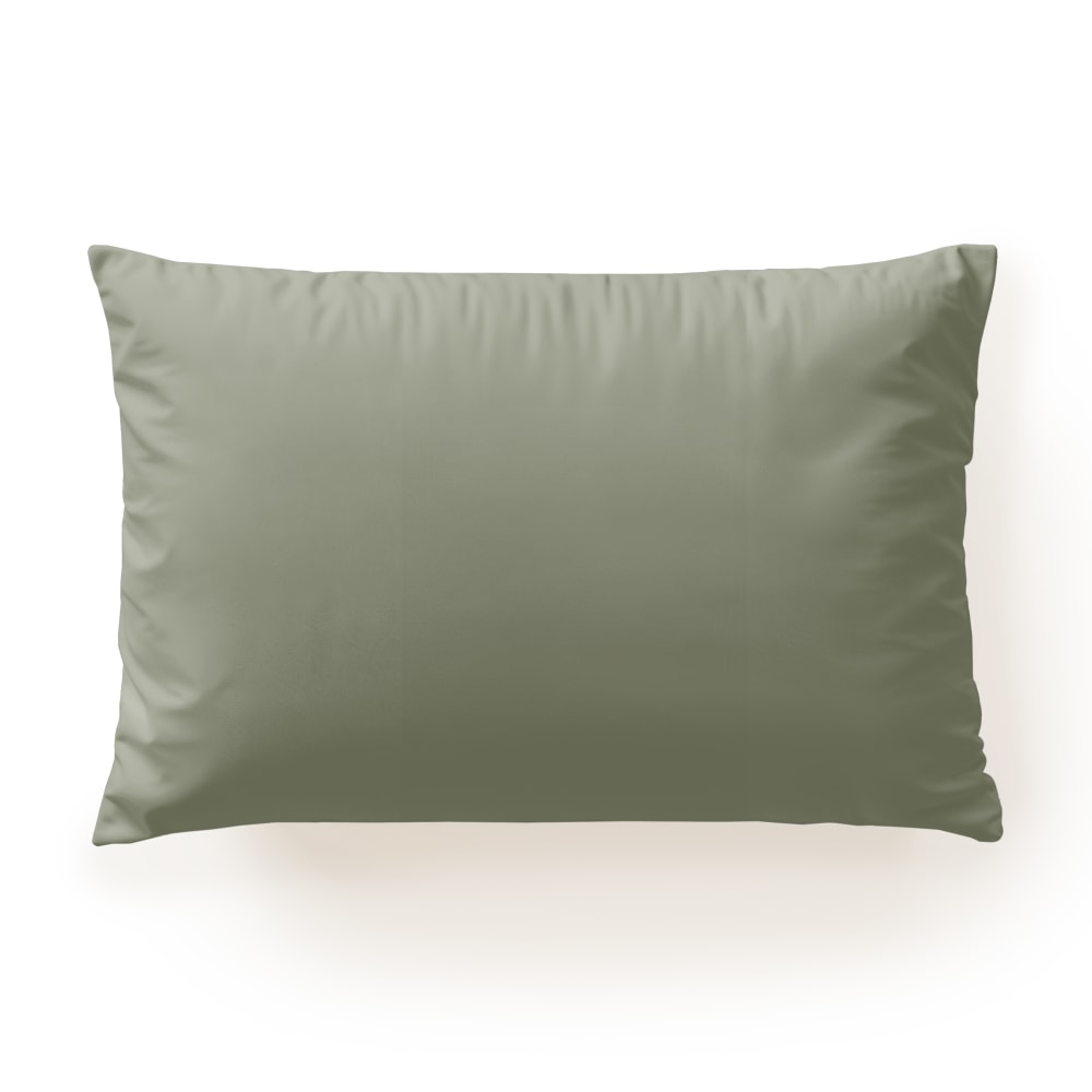 Taie d’oreiller coton 200 fils vert sauge 50x80 cm