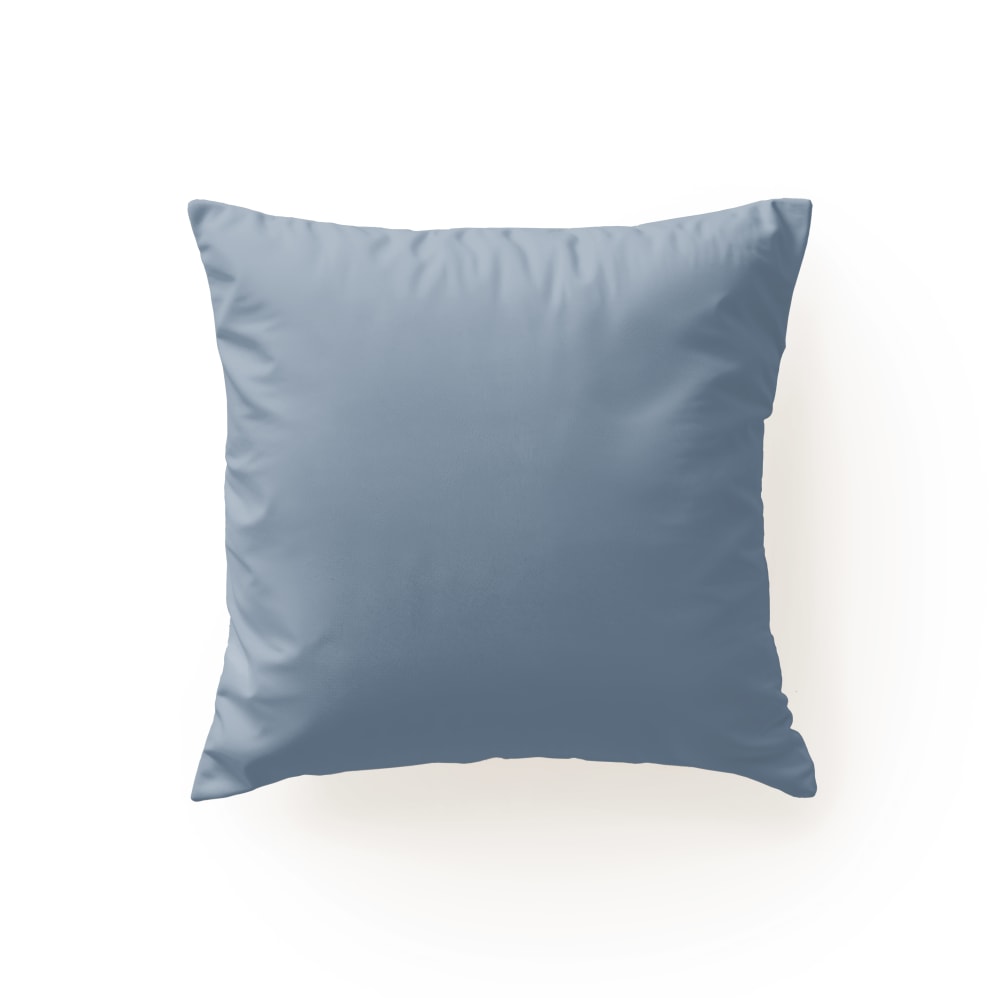 Taie de coussin coton 200 fils bleu 65x65 cm