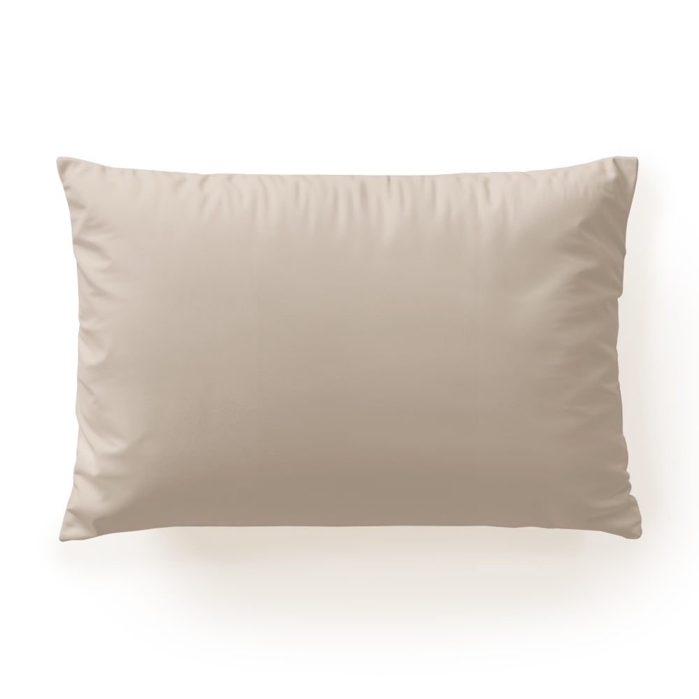 Taie d’oreiller coton 200 fils beige 50x80 cm