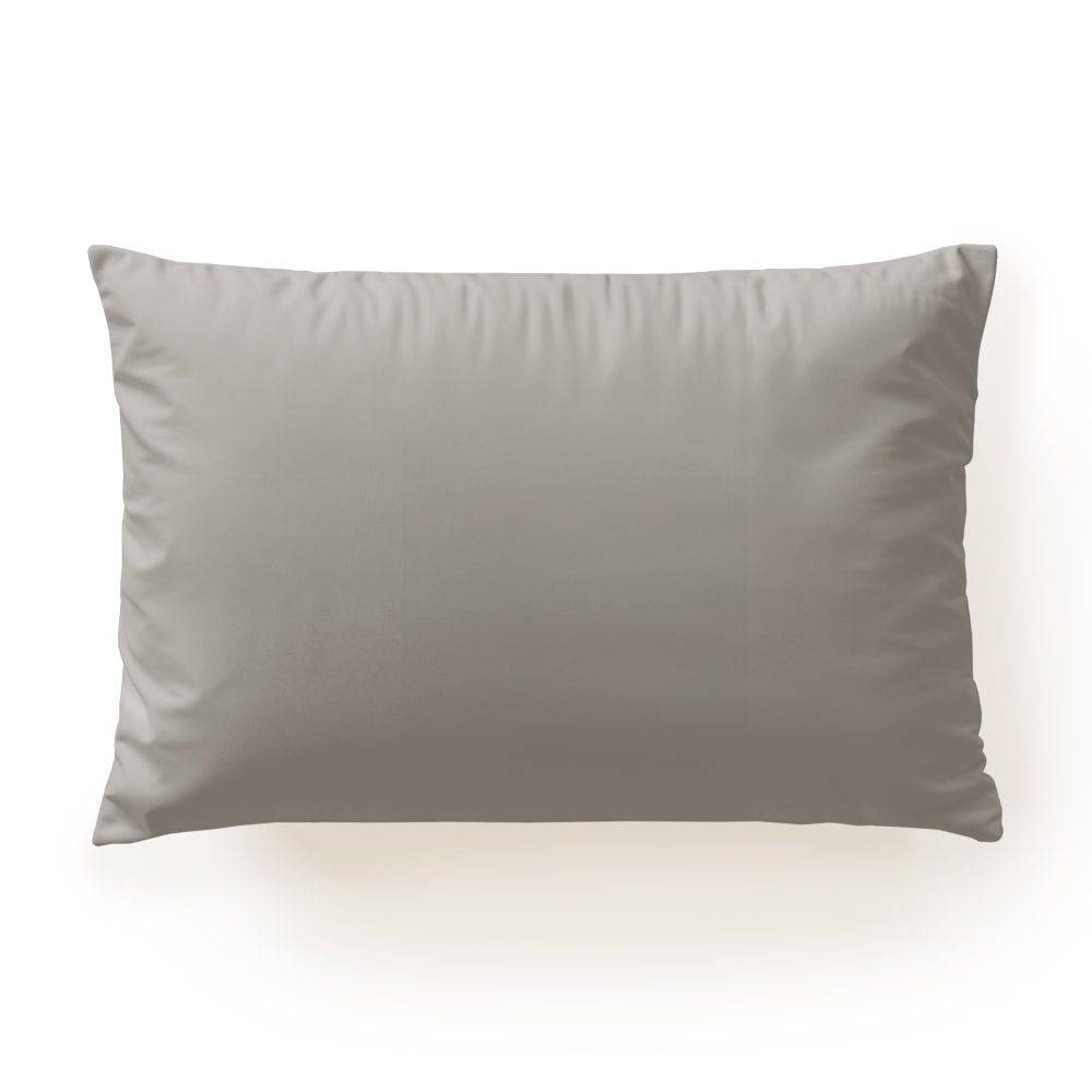 Taie d’oreiller coton 200 fils taupe 50x80 cm