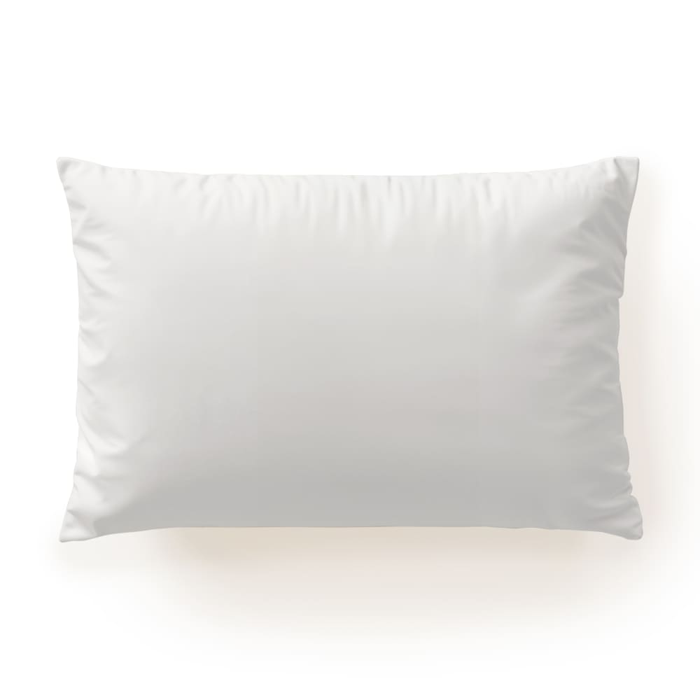 Taie d’oreiller coton 200 fils blanc 50x80 cm