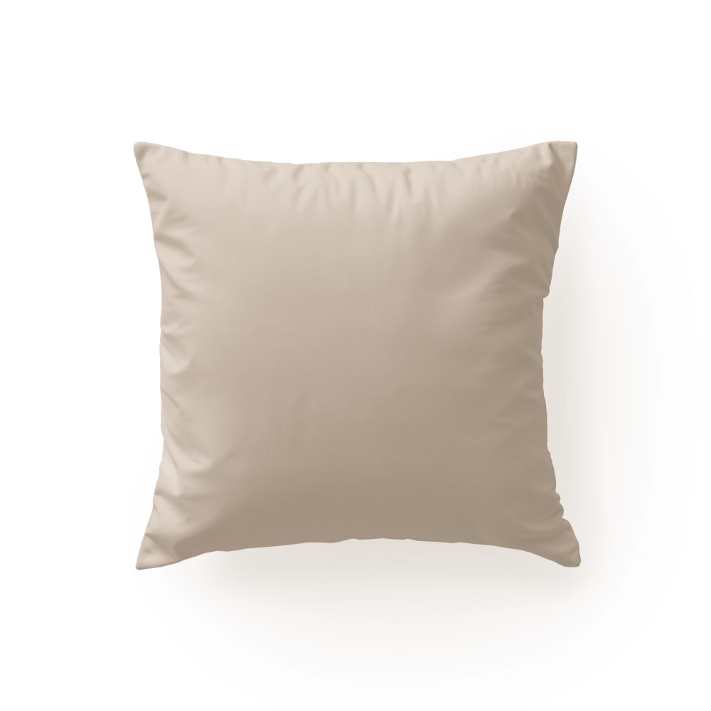 Taie de coussin coton 200 fils beige 65x65 cm