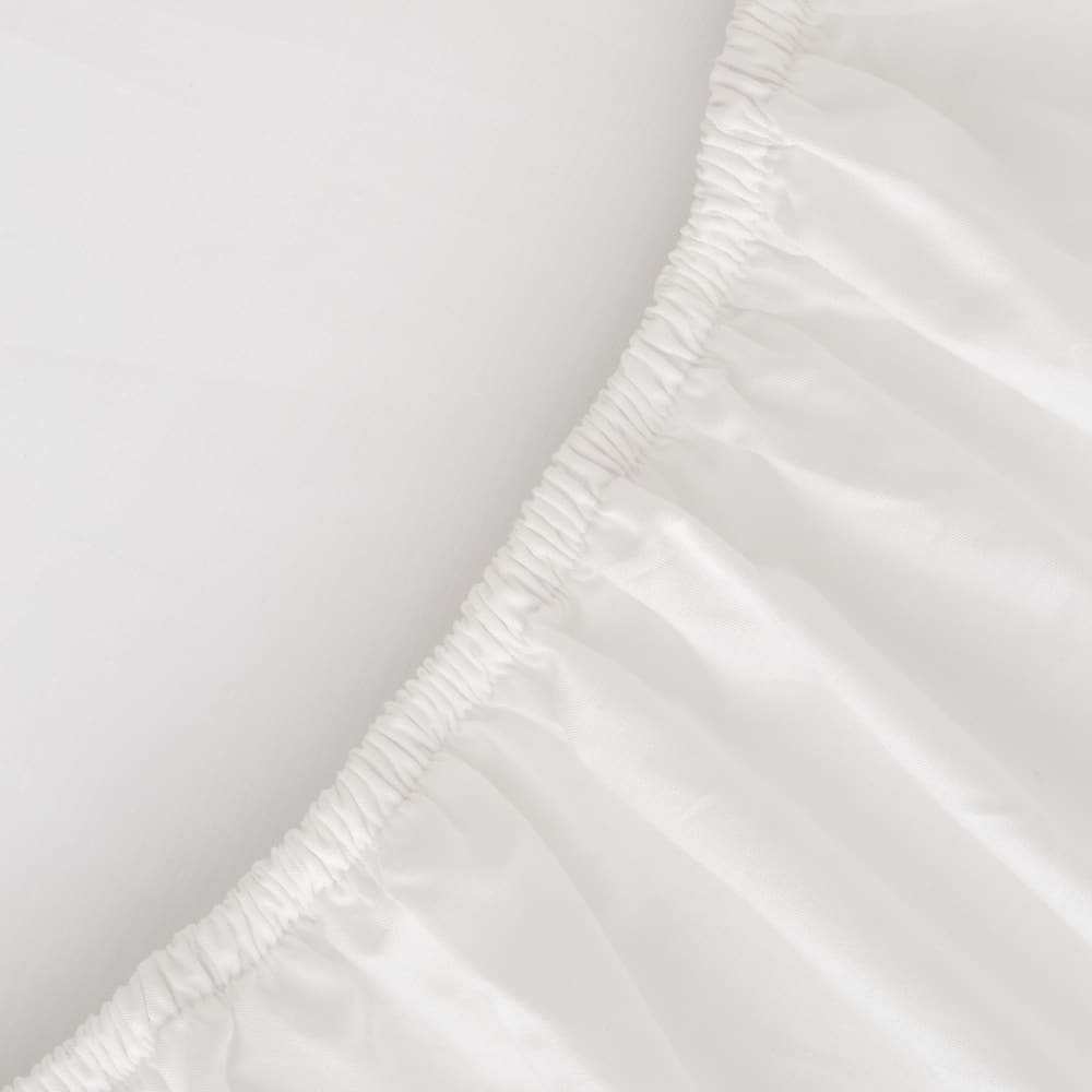 Drap housse coton 200 fils blanc lit 140x200 cm — vue 4
