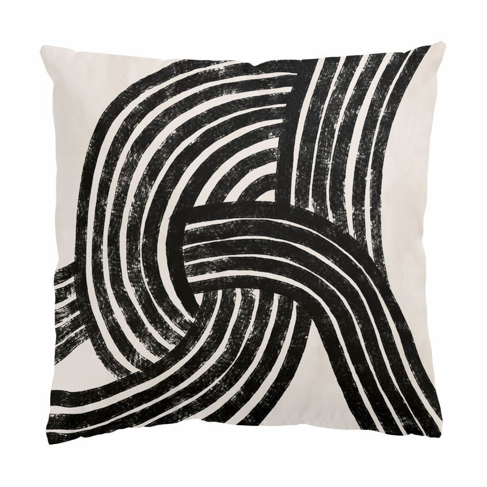 micasia Dekokissen aus Polyester mit Knoten‐Print, beige 40 x 40 cm style modern Öko-Tex Zertifikat - Stoff
