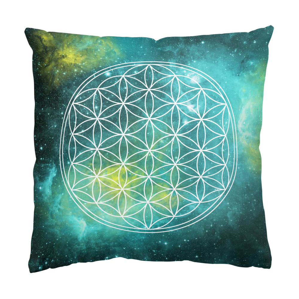 micasia Dekokissen Blume des Lebens Sterne, Polyester, mehrfarbig 40 x 40 cm style modern Öko-Tex Zertifikat - Stoff