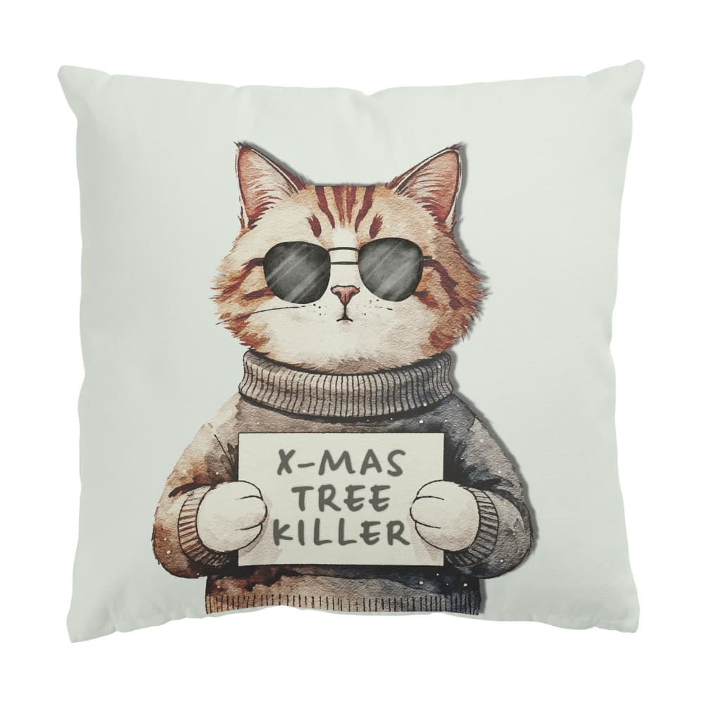 micasia Dekokissen Weihnachtsbaumkiller aus Polyester, beige 50 x 50 cm style modern Öko-Tex Zertifikat - Stoff