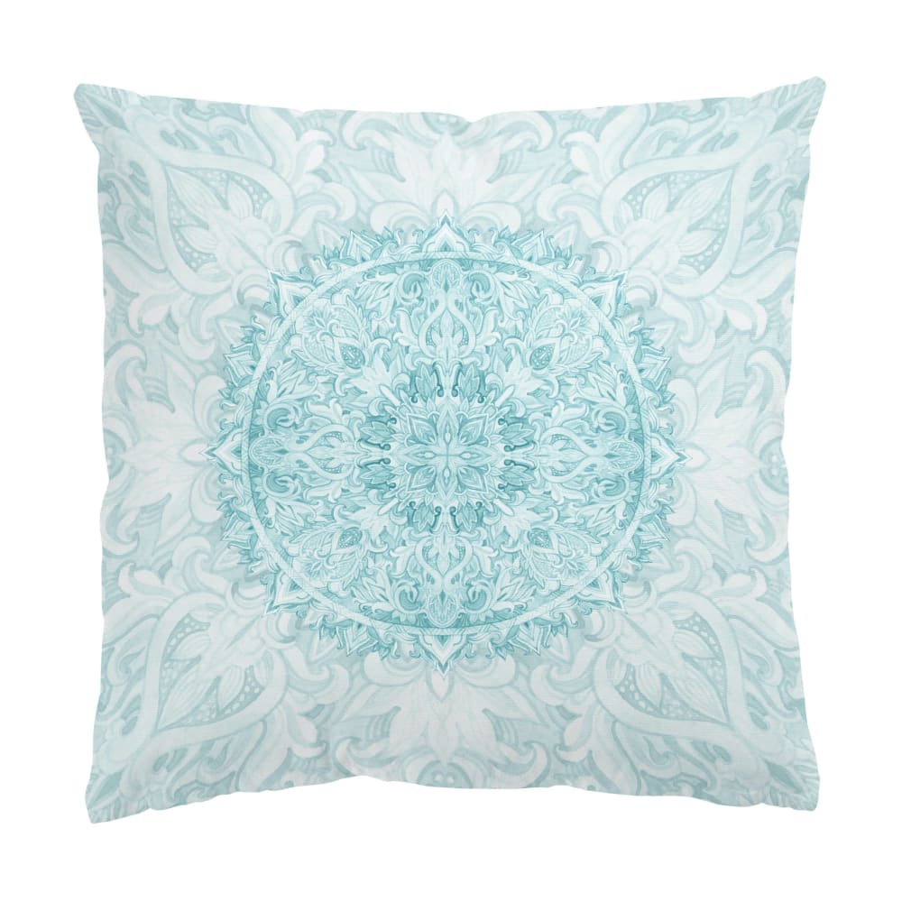 micasia Dekokissen aus Polyester‐Velours mit Mandala‐Print, beige 40 x 40 cm style exotic Öko-Tex Zertifikat - Samt