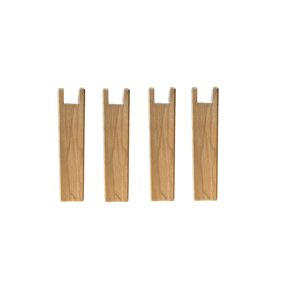 4 pieds carré naturel bois 25 cm
