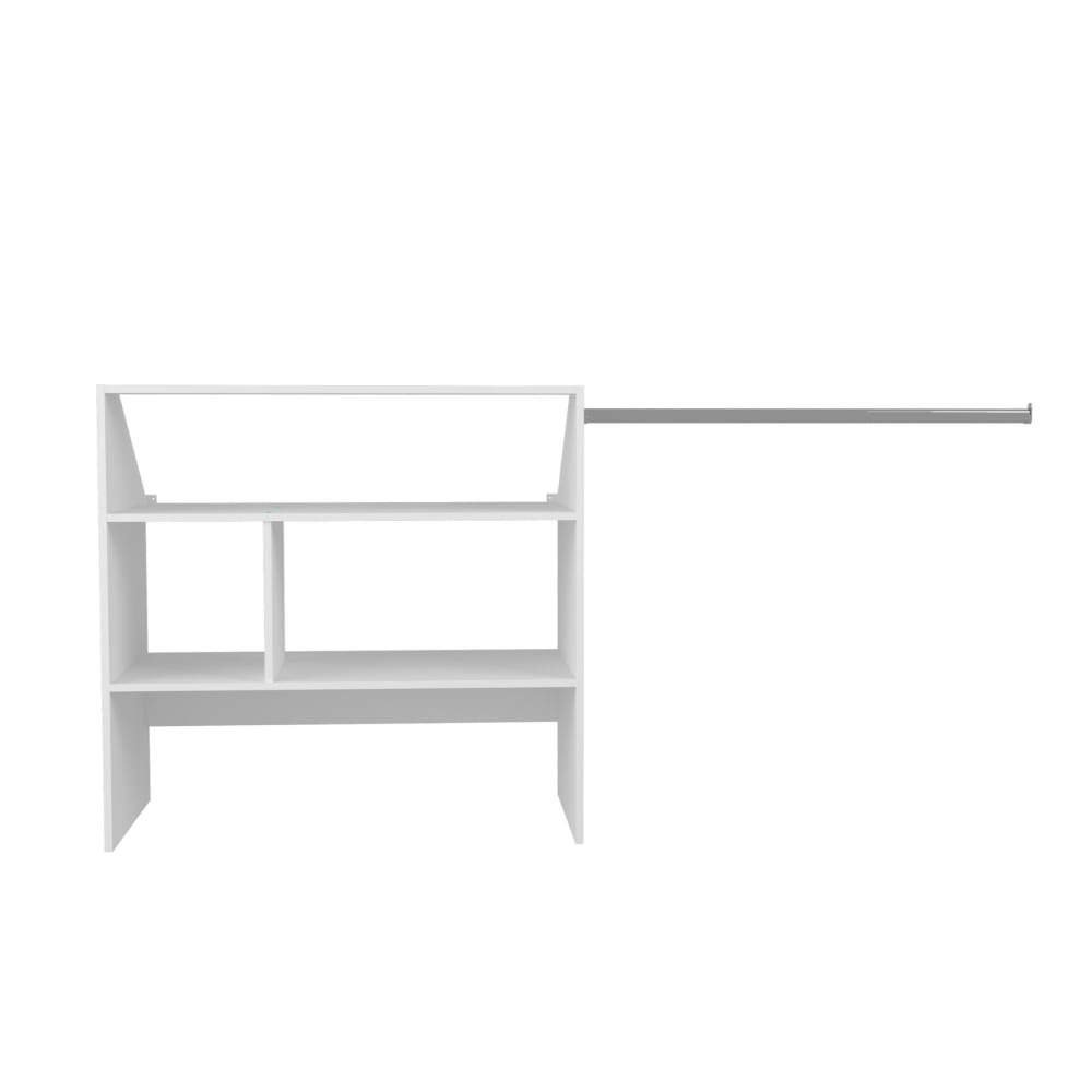 Dressing sous pente avec niches et penderie blanc