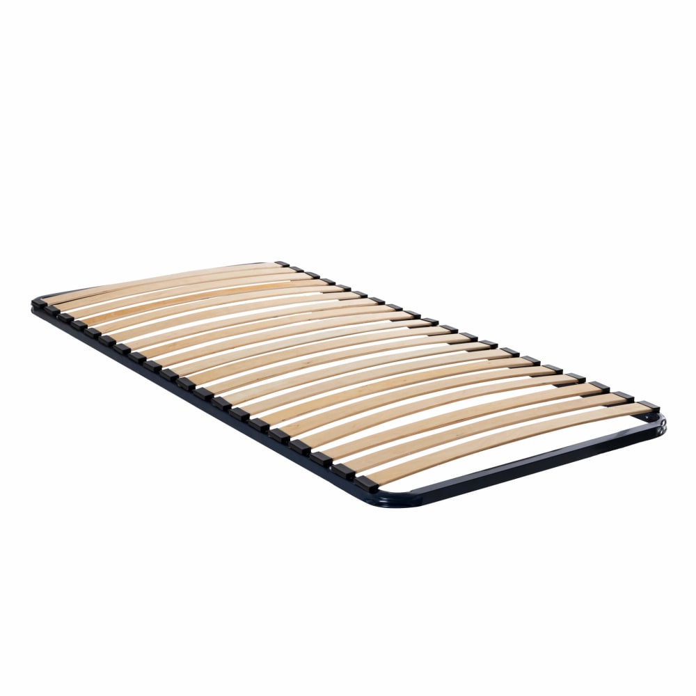 Sommier cadre à lattes métal bleu marine 90x190