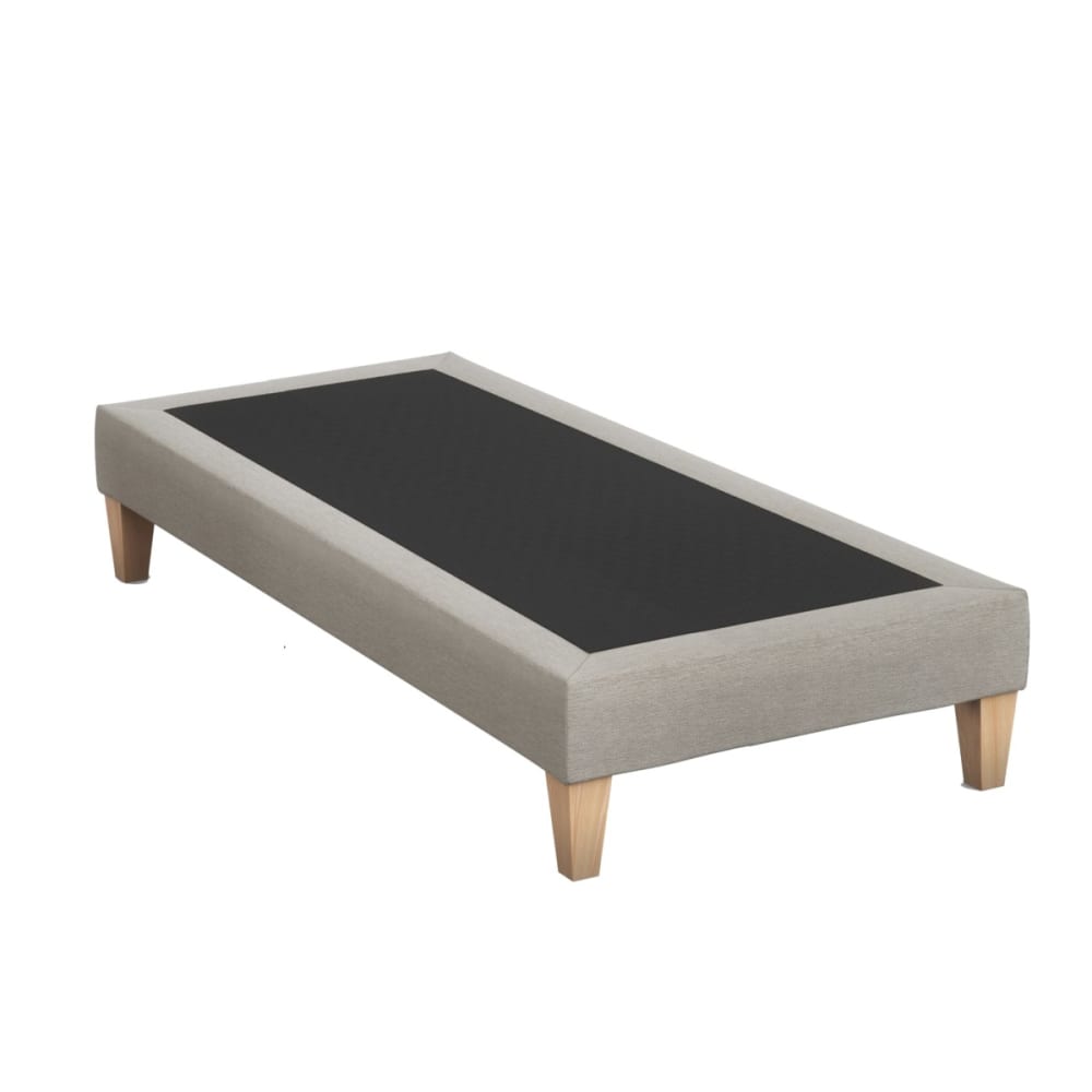 Sommier déco tapissier ecru 80x200