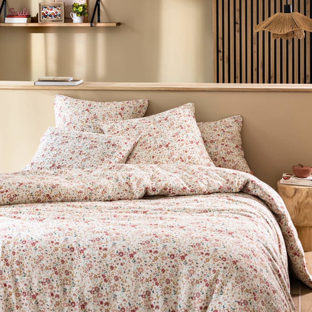 Housse de couette gaze de coton floral 200x200 cm Housse de couette gaze de coton floral 200x200 cm