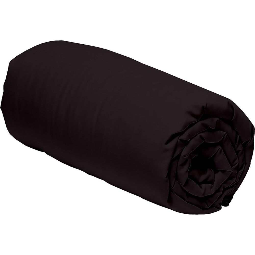 Drap housse percale de coton noir 180x200 cm — vue 3