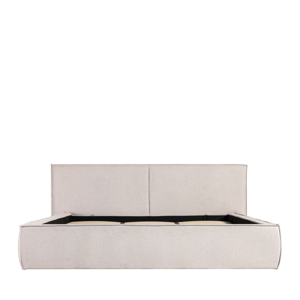 Lit coffre en tissu 180x200cm - écru — Beyit