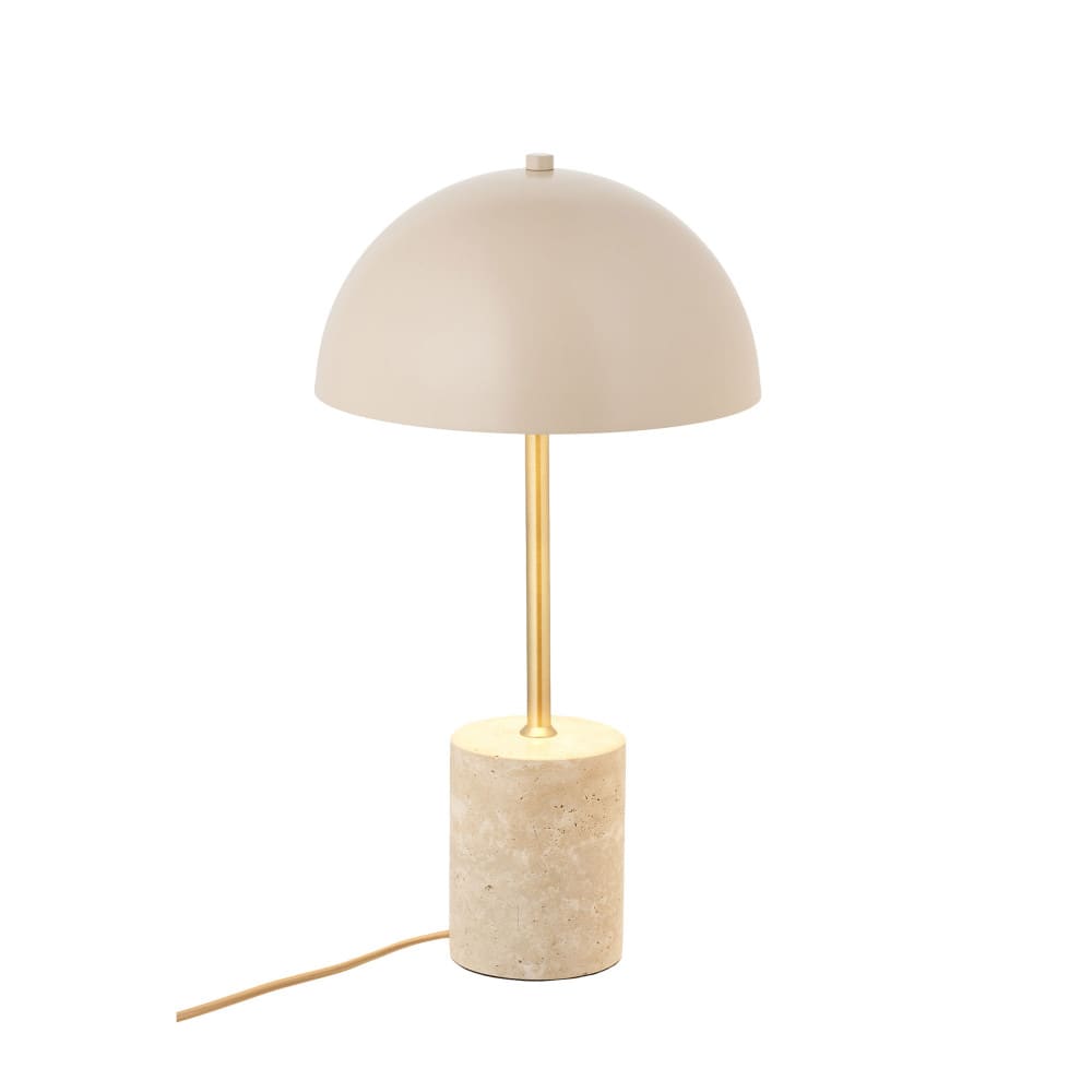 Lampe à poser en marbre et métal - beige — vue 4
