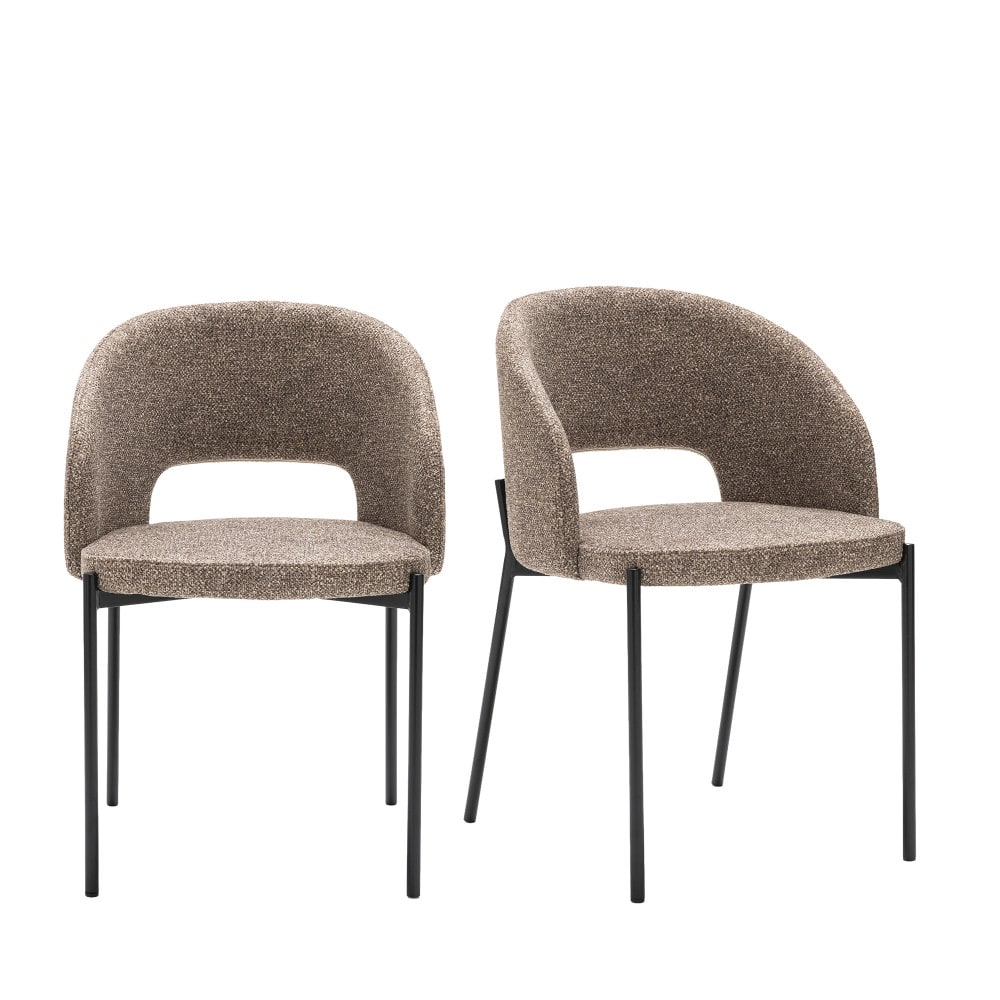 Lot de 2 chaises en tissu