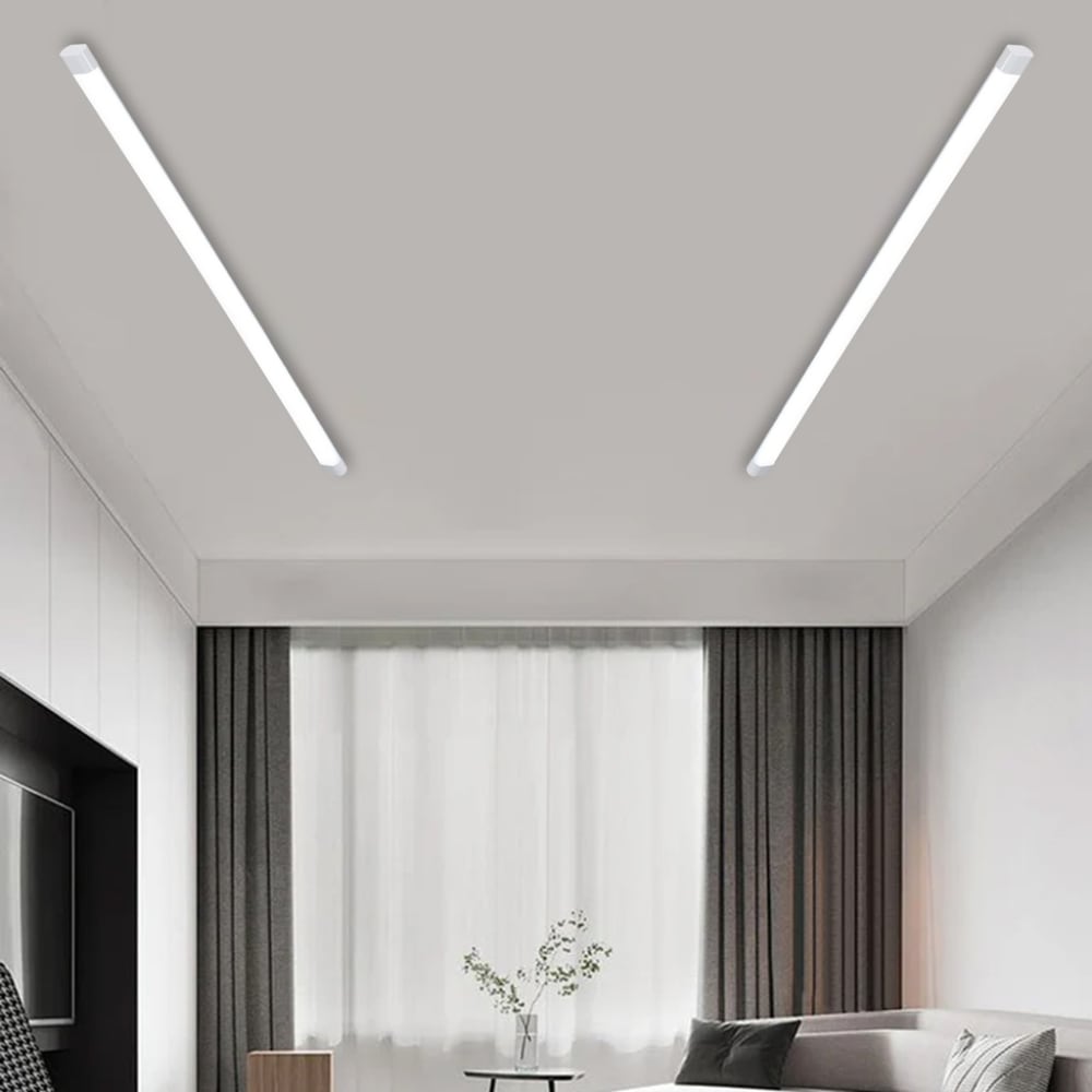 Luminiaire LED linéaire moderne plastique blanc 150 cm 45W 6000K — vue 3