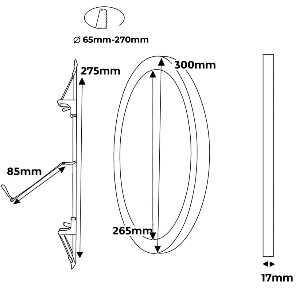 Plafonnier LED moderne plastique noir 30 cm 24W CCT IP44 — vue 4