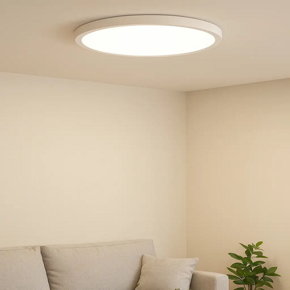 Plafonnier LED moderne plastique blanc 30 cm 24W CCT IP44 — vue 3