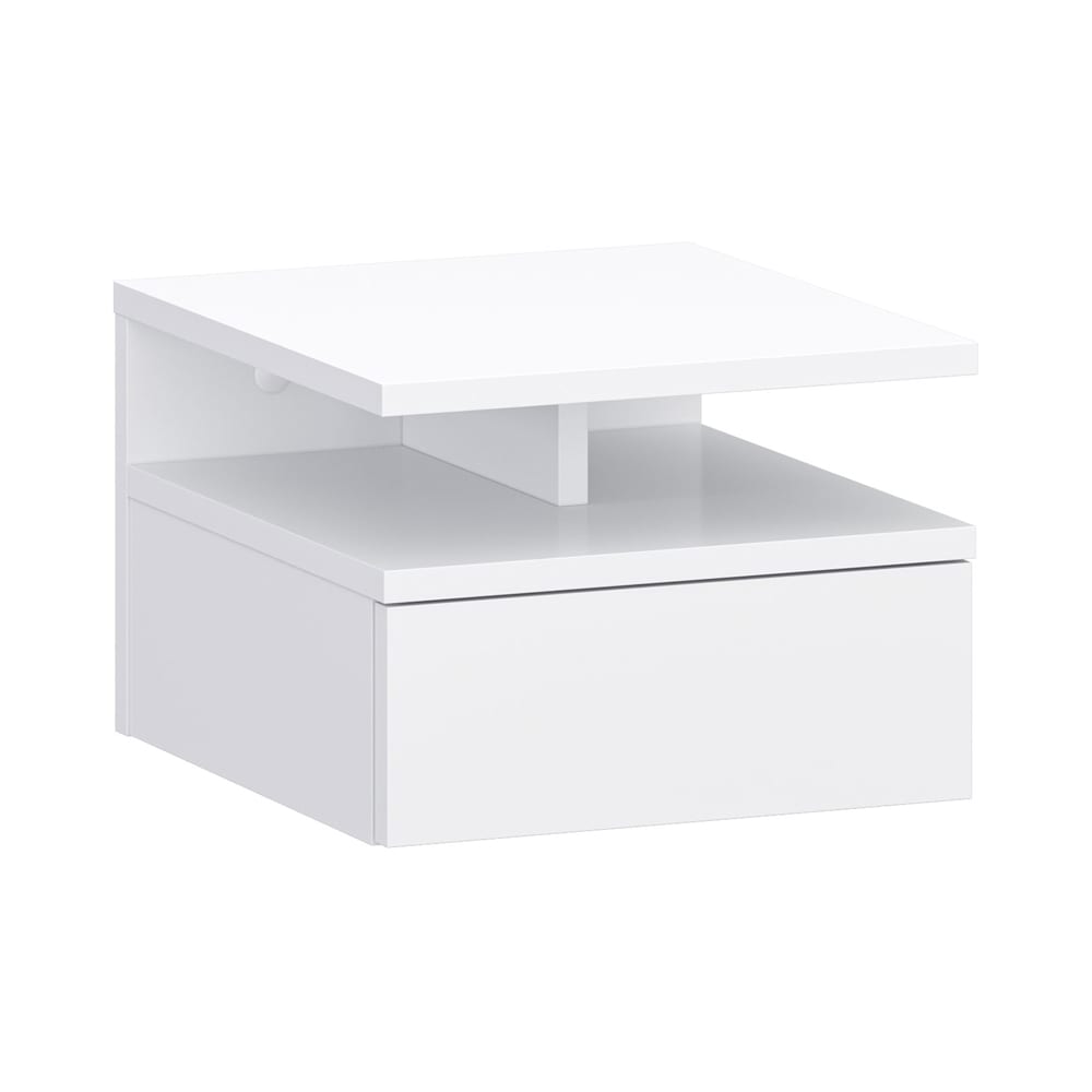 Feldmann-Wohnen Nachtkonsole T01 mit Schublade 32x35x23cm, weiß style modern - Spanplatte