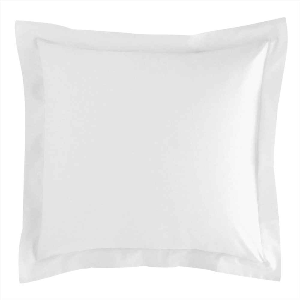 Taie volant en coton blanc 63x63cm